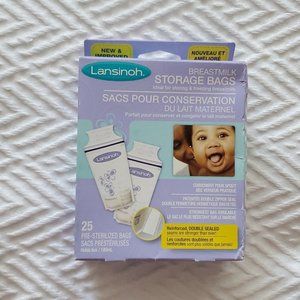 Lansinoh Storage Bags for freezing Breastmīlk- Pre-Sterilized Bags- 25 p…
